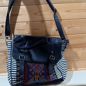 Black and Multicolor Women's Bag